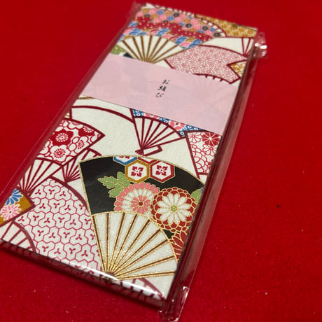お結び帳　縦18×横8センチ　24 山  ピンク和紙