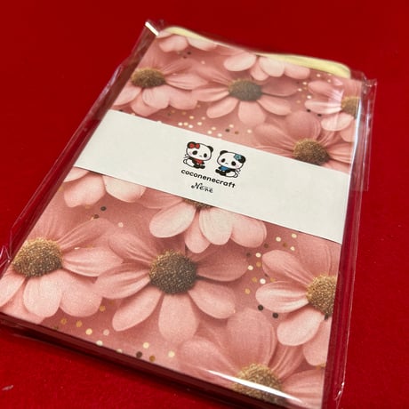 通常御朱印帳　18×12㍉　秋桜　24山　バンド付き