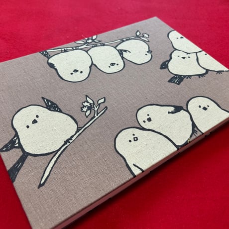 【🔴予約販売🔴】B5見開き御朱印帳  シマエナガちゃん🌸  24山　きなり和紙 neneバンド付き