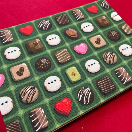 【🔴予約販売🔴】B5見開き御朱印帳  シマエナガ抹茶チョコレート🍫🍵　24山きなり和紙 neneバンド付き