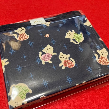 ハーフ御朱印帳 【縦9×横12㌢】 ブルー和紙　 2 4山     バンド付き