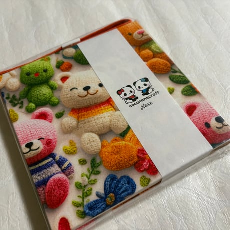 もっとラジキュー  15×15㌢　24山　きなり和紙  バンド付き