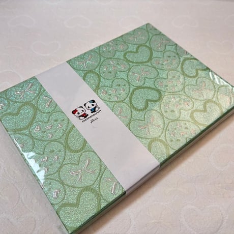 即日発送❄️ラスト1冊💚生地完売　B5見開き御朱印帳　24山  きなり和紙　neneバンド付き