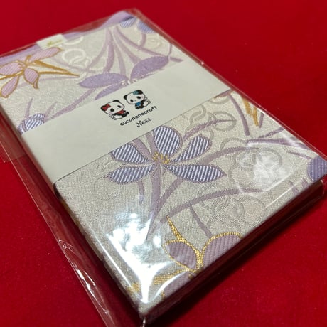 梅柄和紙　4色レインボー🌈の御朱印帳　32山（白菊、黄菊、桃菊、紫菊）バンド付き