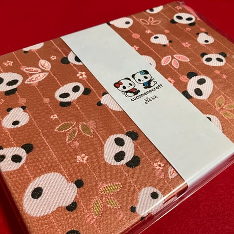 【リトル帳】きなり和紙　シャンパン🍷🐼 💕   24山 バンド付