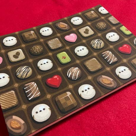 シマエナガチョコレート　B5見開き御朱印帳   24山　きなり和紙　 バンド付き