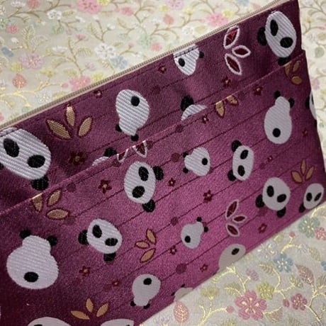 🐼ご朱印帳ケース   通常御朱印帳1冊用サイズ　  ボルドー