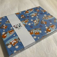 『即日発送』コットン生地のB5見開き御朱印帳  白和紙　24 山  neneバンド付き