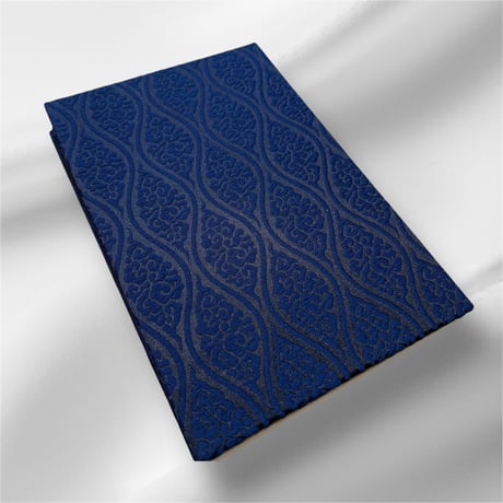 🔵予約　刺繍生地　通常御朱印帳　18×12㍉　きなり和紙　24山　バンド付
