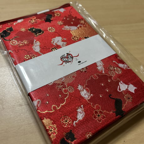 赤×ネイビー紙　通常サイズ【縦18×12センチ】　36 山　バンド付き