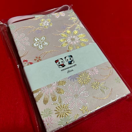 桃菊和紙の御朱印帳　30山　neneバンド付き