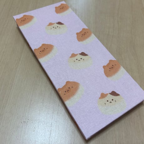 お結び帳　縦18×横8センチ　24 山  ピンク和紙