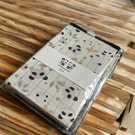 【新商品】銀パンちゃん🩶　通常御朱印帳  24 山　nene バンド付き
