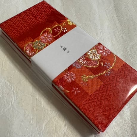 お結び帳　縦18×横8センチ　24山   きなり和紙