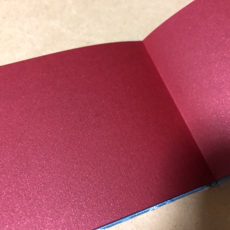 赤×チョコ紙B5見開き御朱印帳     24 山     バンド 付き