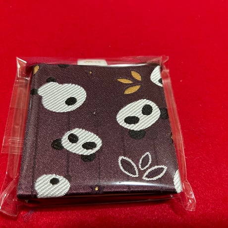 キューブ【8×8ｾﾝﾁ】あずき🐼　きなり和紙　24山　バンド付き