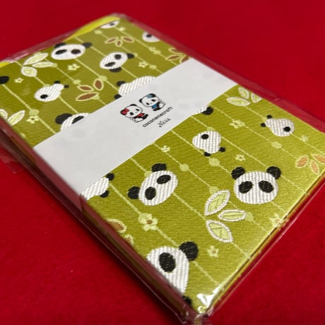 通常御朱印帳　18×12㍉　メロンパンなちゃん🍈🐼　　きなり和紙　24山　バンド付き
