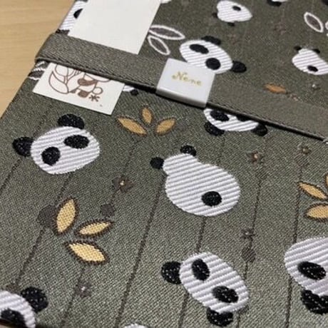 通常御朱印帳　18×12㍉　オリーブぱん🫒🐼　きなり和紙　24山　バンド付き
