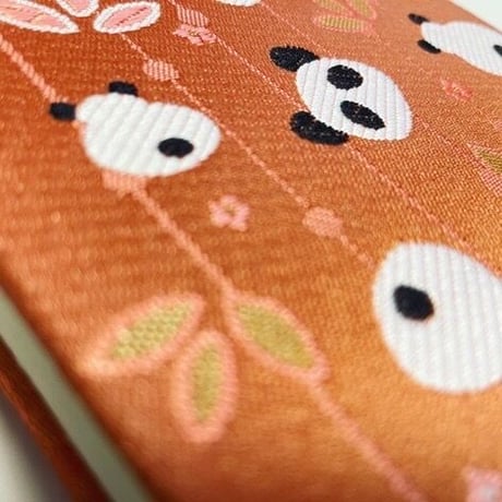 通常御朱印帳　18×12㍉　シャンパン🍾🐼　24山　バンド付き