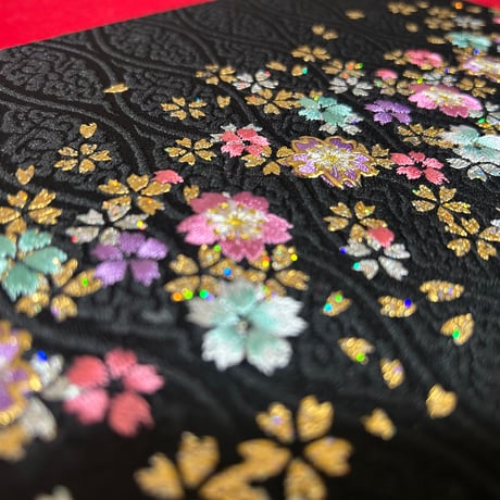2冊限定❤️刺繍B5見開き御朱印帳 きなり和紙　24山　バンド付き