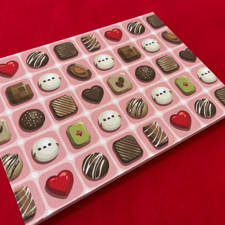【🔴予約販売🔴】B5見開き御朱印帳  シマエナガさんいちごチョコレート🍓🍫　24山　きなり和紙 nene バンド付き