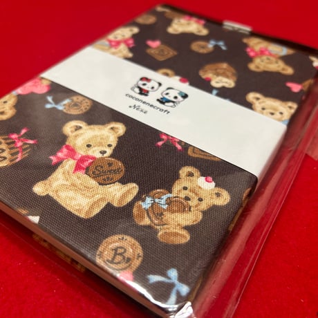 通常御朱印帳　テディベア🧸　18× 12㍉  白和紙　バンド付き
