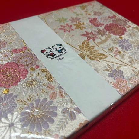 B5見開き御朱印帳  24山　ピンク和紙　nene バンド付き