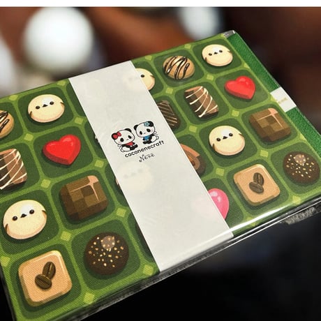シマエナガ抹茶🍵チョコレート　B5見開き御朱印帳    24山　きなり和紙　 バンド付き