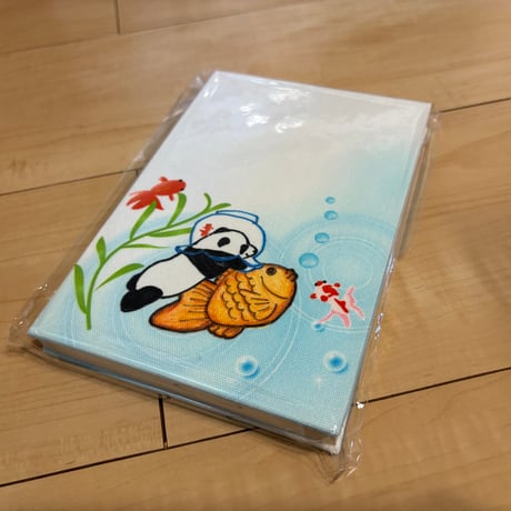 通常御朱印帳  24山  きなり和紙　およげたい焼きくん🐼