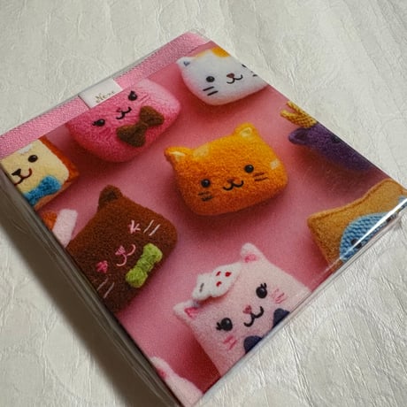 ラジキュー【大きなキューブ】12×12センチ　ピンク和紙