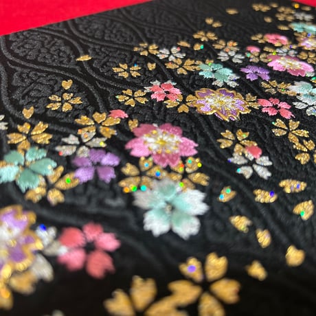 2冊限定❤️刺繍B5見開き御朱印帳 きなり和紙　24山　バンド付き