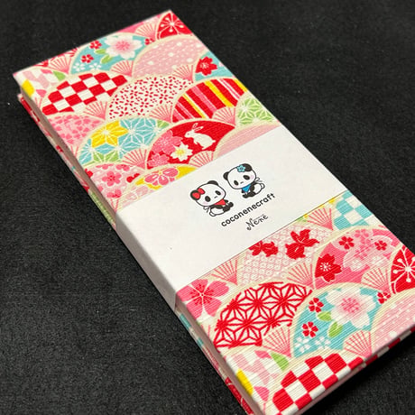 お結び帳🩷縦18×横8センチ　24山   ピンク和紙