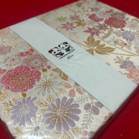 B5見開き御朱印帳  24山　ピンク和紙　nene バンド付き