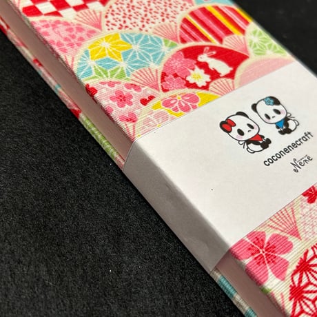 お結び帳🩷縦18×横8センチ　24山   ピンク和紙