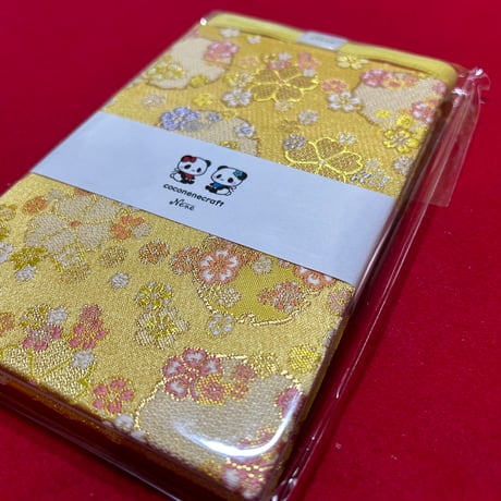 菊柄和紙　4色レインボー🌈の御朱印帳　32山（白菊、黄菊、桃菊、紫菊）バンド付き