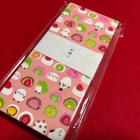 お結び帳　縦18×横8センチ　24 山   きなり和紙またはピンク和紙