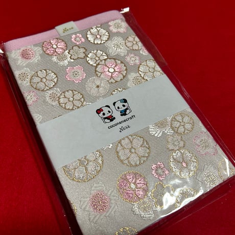 桃菊和紙の御朱印帳　30山　neneバンド付き