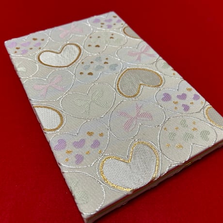 【クーポン対象外】菊柄和紙　4色レインボー🌈の御朱印帳　32山（白菊、黄菊、桃菊、紫菊）バンド付き