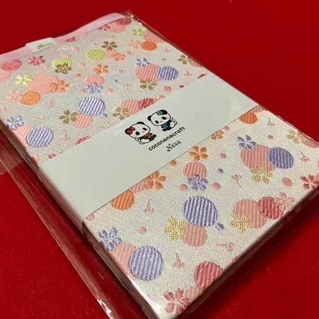 菊柄和紙　4色レインボー🌈の御朱印帳　32山（白菊、黄菊、桃菊、紫菊）バンド付き