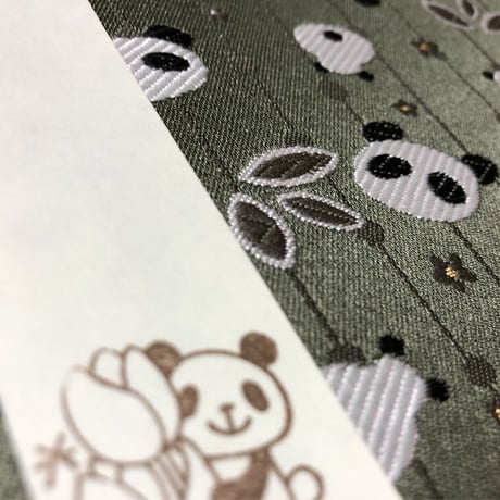 ねねぱんのよこっ帖🐼　オリーブぱんなちゃん🫒　きなりまたは白和紙　24山　nene バンド付