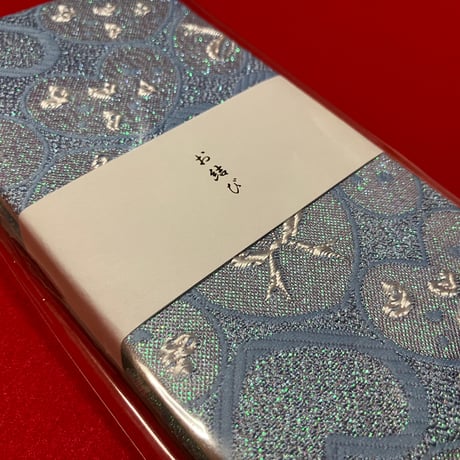 お結び帳　【18×8センチ】24山　きなりまたは白和紙またはブルー和紙