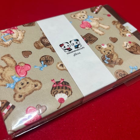 よこっちょう【縦12×横18㌢】本文きなり和紙　 24山　バンド付き