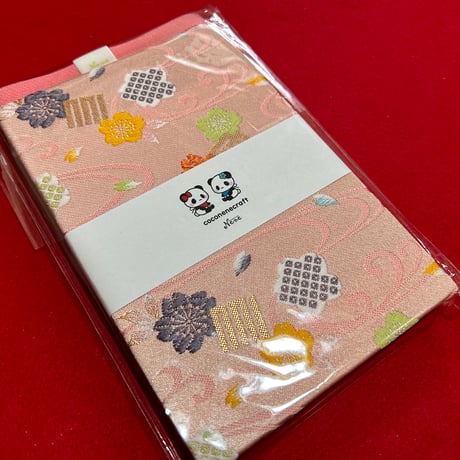 菊柄和紙　4色レインボー🌈の御朱印帳　32山（白菊、黄菊、桃菊、紫菊）バンド付き