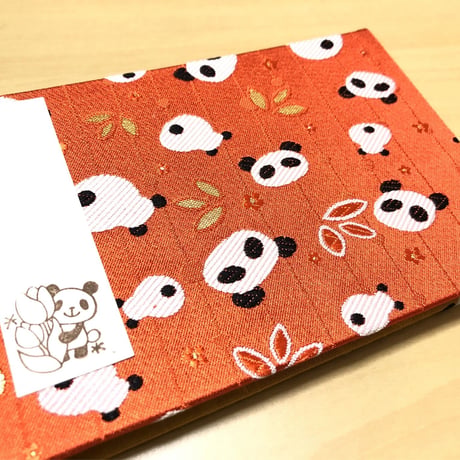 ねねぱんのよこっ帖🐼　キャロぱんちゃん🥕　きなりまたは白和紙　24山　nene バンド付