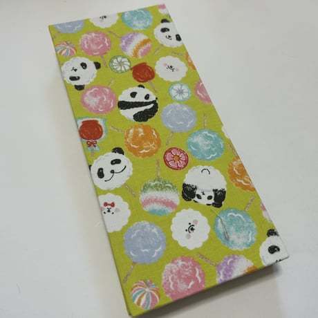 お結び帳　【夏祭り🐼】縦18×横8センチ　24 山　きなり和紙