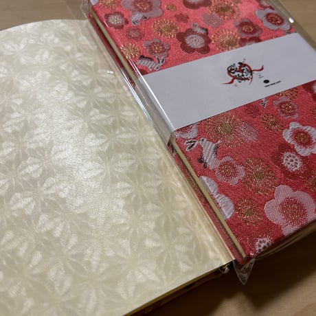 【新商品🌸】小紋麻黄の通常御朱印帳【12×18センチ】  24山  バンド付き