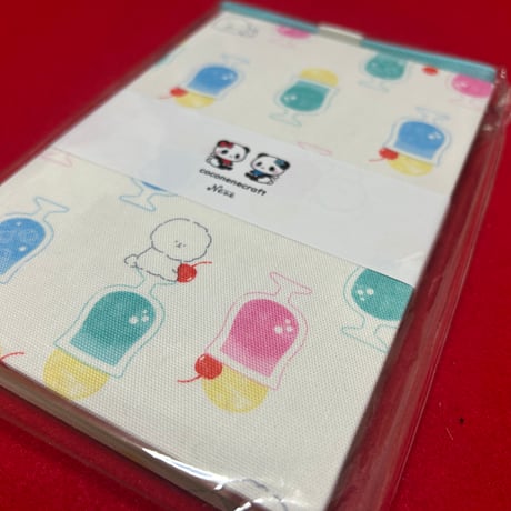 通常御朱印帳　トイプ~クリームソーダ　18× 12㍉   きなり和紙　バンド付き