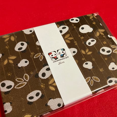 【リトル帳】きなり和紙　チョコ🍫パンダ🐼  💕  24山 バンド付