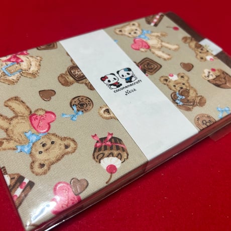 よこっちょう【縦12×横18㌢】本文きなり和紙　 24山　バンド付き