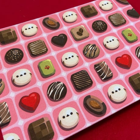 【🔴予約販売🔴】B5見開き御朱印帳  シマエナガいちごチョコレート🍫🍓　24山きなり和紙 neneバンド付き